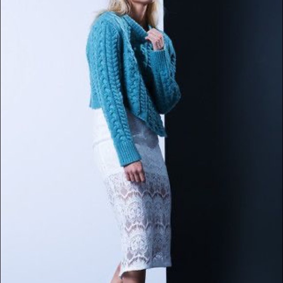 Asilio ivory lace midi skirt size XS NWT *FLAW SEE PICS - Picture 8 of 16